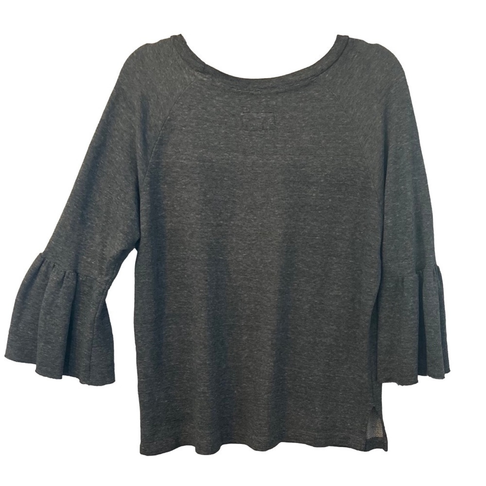 🍀 3 for $25 Current/Elliott Sweatshirt Gray boho ruffled bell sleeve Size Medium